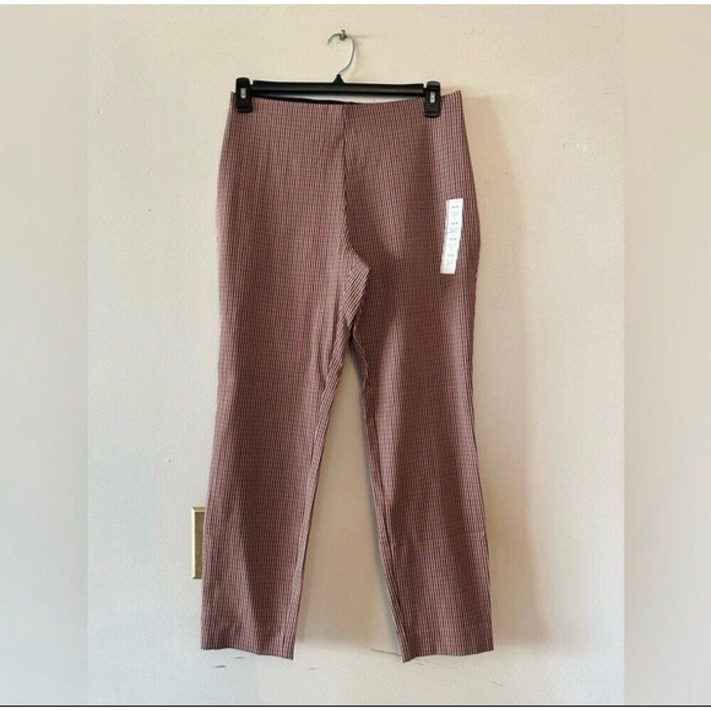 Women's Bi-Stretch Skinny Pants - A New Day Brown Plaid Size 10 nwt